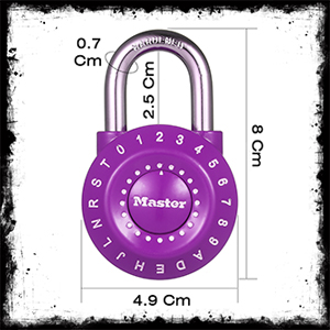 Master Lock 1590D Dial Combination Padlock Dimensions مشخصات قفل گاوصندوقی ترکیبی مسترلاک