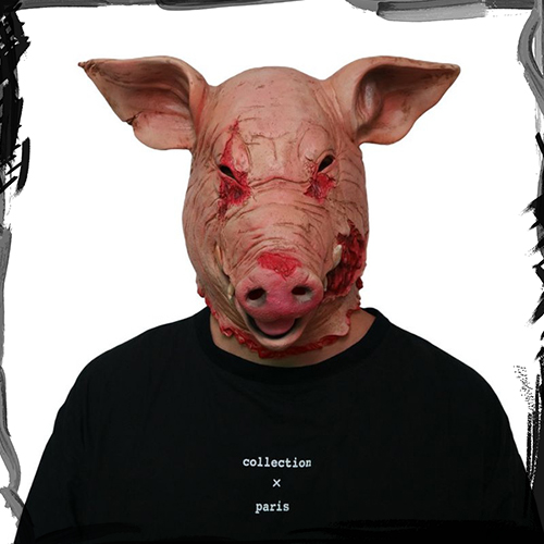 ifkoo Pig Head Halloween Mask ماسک ترسناک خوک لاتکس