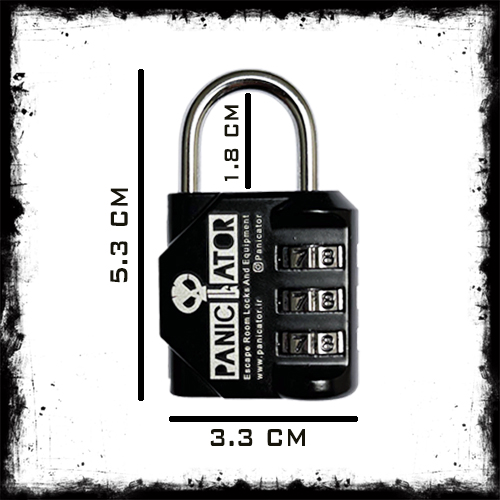 Panicator 3 Digit Padlock قفل رمزی ۳ عددی کوچک پنیکاتور