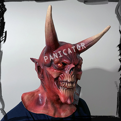 Ghoulish Productions Red Devil Mask Scary Creepy Mask Halloween ماسک ترسناک لاتکسی شیطان اتاق فرار اسکیپ روم هالووین