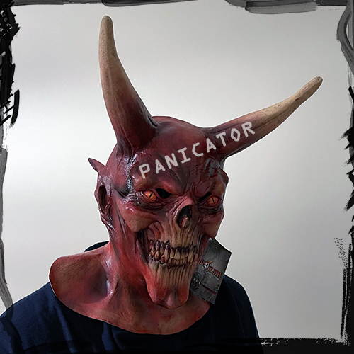 Ghoulish Productions Red Devil Mask Halloween Scary Mask ماسک ترسناک شیطان قرمز لاتکس اورجینال مکزیک 