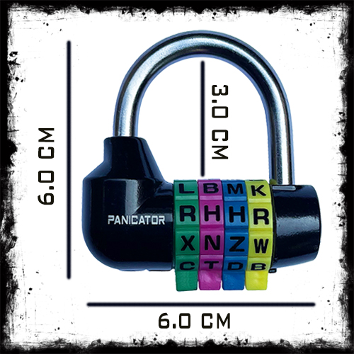 Panicator 4 Letter Colorful Padlock قفل ۴ حرفی حروفی رنگی پنیکاتور اتاق فرار اسکیپ روم