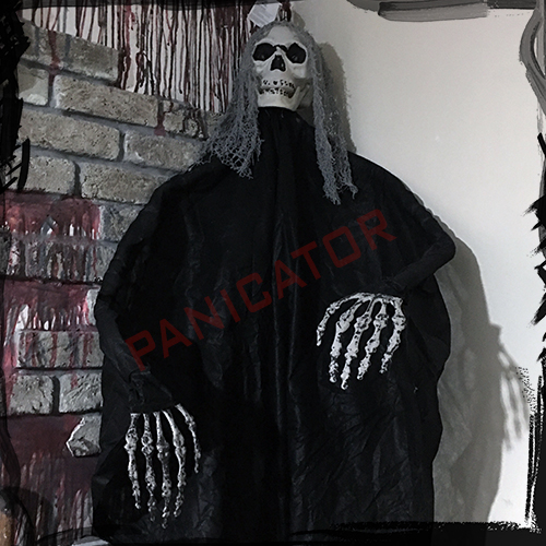 Hanging Skeleton Ghost Scary Creepy Halloween prop آویز ترسناک شبح اسکلت ال ای دی لوازم جانبی دکوری اتاق فرار اسکیپ روم هالووین