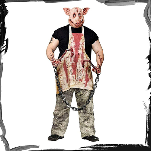 Fun World Pork Grinder Costume Scary Creepy Halloween کاستوم ماسک لاتکسی ترسناک خوک قصاب اتاق فرار اسکیپ روم هالووین