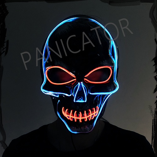 LED Skull Mask Mask Scary Creepy Halloween ماسک ترسناک ال ای دی اسکلت اتاق فرار اسکیپ روم هالووین