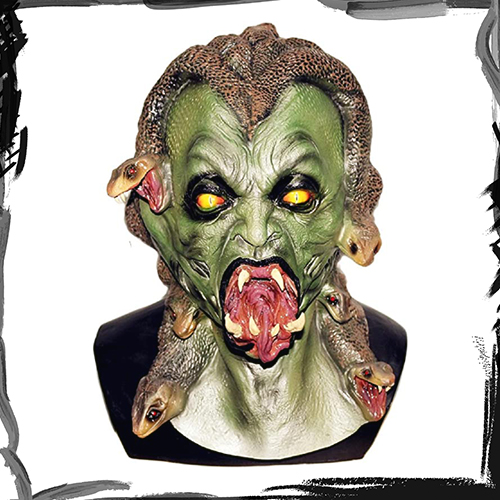 Mendusa Snake Mask Scary Creepy Halloween ماسک لاتکسی ترسناک ضحاک ماربدوش اتاق فرار اسکیپ روم هالووین