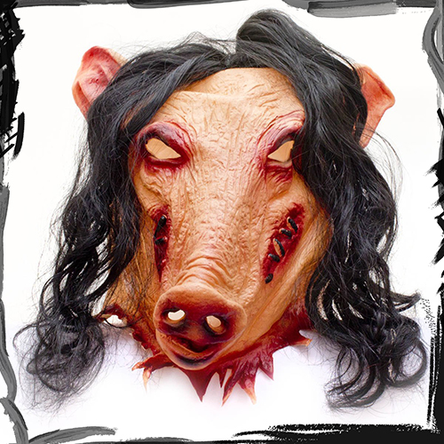 Pig Head Mask Scary Creepy Halloween ماسک لاتکسی ترسناک خوک اتاق فرار اسکیپ روم هالووین