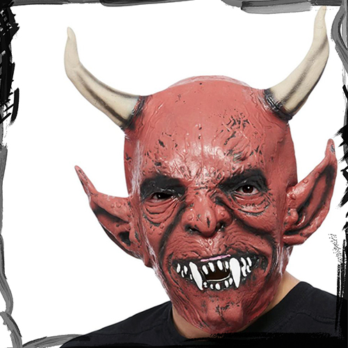 Smiffys Devil Mask Scary Creepy Halloween ماسک لاتکسی ترسناک شیطان اتاق فرار اسکیپ روم هالووین 